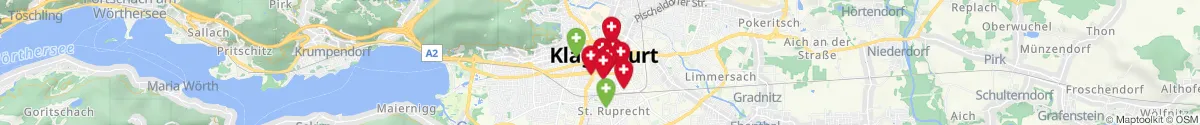 Kartenansicht für Apotheken-Notdienste in der Nähe von Villacher Vorstadt (Klagenfurt  (Stadt), Kärnten)